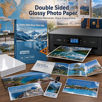 Papier photo brillant double face pour impression de brochures, format 4R, finition brillante, support d'impression photo double face brillant, fourni par l'usine
