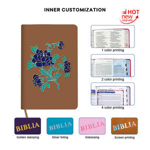 Vente en gros de livres imprimés, <span class=keywords><strong>maison</strong></span> d'édition, conception personnalisée, couleur or, couverture en PU, Bible imprimée, journal biblique - Product Image 5
