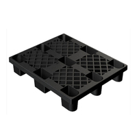Palette en plastique recyclé HDPE pp 800*800*140mm, économique, légère, 9 pieds, fournisseur pour exportation à usage unique