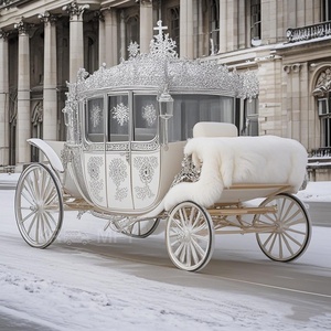 Carruaje de Cenicienta con Ruedas de Goma Sólida, Carruaje Eléctrico Silencioso para Bodas, Navidad y Paseos Turísticos - Product Image 3