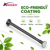 ARODDY Tringle à Rideaux Extensible Robuste en Métal Anti-Affaissement de 32 mm, Sans Perçage, Micro-Ajustable, 62,9-118,1 Pouces, pour Plus de 1300 Clients