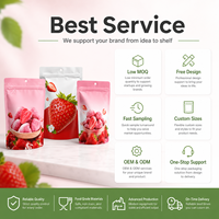 Bolsas de Mylar Reutilizables Coloridas a Prueba de Olores de 3.5G y 7G para Fruta Seca, Fresas y Snacks Congelados con Ventana Transparente e Impresión Digital