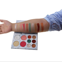 Marque privée Palette d'ombres à paupières en poudre minérale mate de haute qualité Finition pailletée 6 couleurs Application facile Shimmer Daily Dark