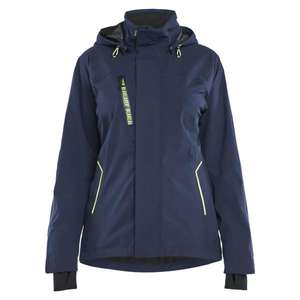 BLAKLADER - 440319178633S Chaqueta impermeable para mujer stretch Azul marino oscuro/Amarillo PROTECCIÓN TODO TIEMPO - Product Image 1