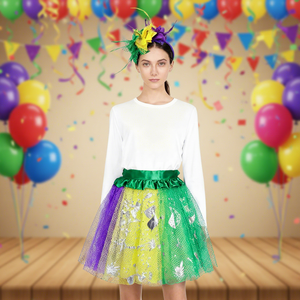 <span class=keywords><strong>Jupe</strong></span> <span class=keywords><strong>tutu</strong></span> superposée à paillettes pour femmes, <span class=keywords><strong>jupe</strong></span> <span class=keywords><strong>tutu</strong></span> élastique pour adultes pour le <span class=keywords><strong>carnaval</strong></span> de Mardi Gras, costume de fête - Product Image 1