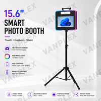 Cabina de Fotos DSLR con Control Remoto Inalámbrico, Pantalla Táctil de 15.6 Pulgadas, Trípode, Kiosco para Selfies, para Alquiler en Eventos