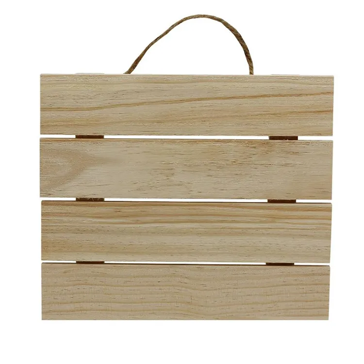 Plaque suspendue en bois non fini 10x10 pouces, artisanat, boîtes en bois, signes muraux, loisirs créatifs, 10 pièces