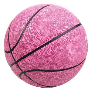 분홍색 농구 소녀 특별한 훈련 농구 주문 로고 작풍 크기 색깔 고품질 저가