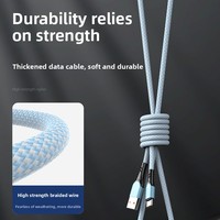 Cable de Datos Trenzado Tipo-C de Carga Súper Rápida de 240 W y 10 A para Teléfonos Móviles