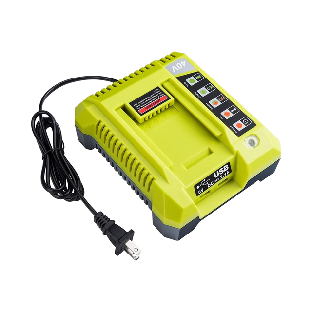 Electric 40V Ryobi Ch02A Lithium-ion Battery Charger with QC3.0 2A Output 120W and 2 USB Ports