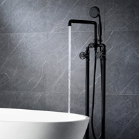 Robinet de baignoire et de douche à trois poignées, style industriel moderne, standard nord-américain