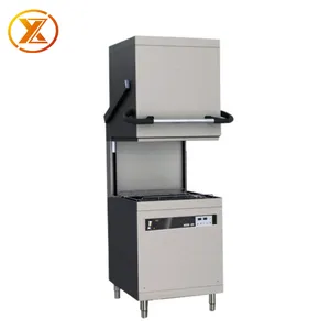 HDW80 paslanmaz çelik restoran bulaşık makinesi/mutfak bulaşık makinesi/davlumbaz tipi bulaşık makinesi