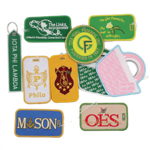 Todos los grupos de alta calidad Zeta Phi <span class=keywords><strong>Beta</strong></span> Sorority regalos bordado llavero Etiquetas de equipaje logotipo personalizado - Product Image 3