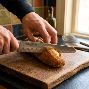 Cuchillo de Chef Gyuto de Acero Inoxidable Seki Japan con Hoja Dentada y Mango de Plástico, Apto para Lavavajillas, Diseño Moderno, Venta al por Mayor - Product Image 2