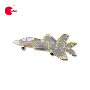 Nhà Sản Xuất Đề Xuất Tùy Chỉnh Thiết Kế Hãng Hàng Không Máy Bay Quảng Cáo Tên Ve Áo Men Cứng Pin Kim Loại Huy Hiệu - Product Image 2