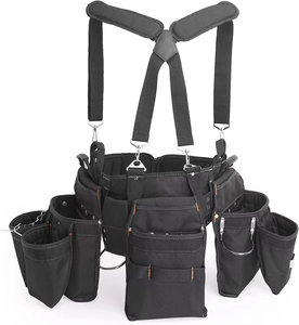 Ceintures <span class=keywords><strong>porte</strong></span>-outils 16 poches avec bretelles et pochettes détachables Ceinture <span class=keywords><strong>porte</strong></span>-outils de soutien du dos de l'homme Combo personnalisable OEM et ODM - Product Image 1