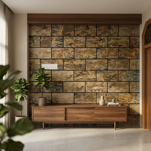 Dalle de revêtement en béton Indian Autumn 122x244cm, design rustique poli, écologique et robuste pour intérieur, salle de bain, hôtel, villa, école - Product Image 1