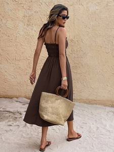 Robes décontractées haut de gamme pour femmes, élégantes, d'été, dos nu, style cami, longues, coupe trapèze, pour <span class=keywords><strong>la</strong></span> plage, les festivals et les lune de miel - Product Image 5