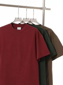 T-shirt vierge pour homme en coton 100% de qualité supérieure, 220 g/m², coupe oversize, style streetwear, manches courtes, personnalisable avec logo graphique - Product Image 1