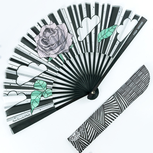 Custom Print 21cm Satin Paper Japanese Bamboo Hand Fans Wooden Folding Fan Handicraft Products for Souvenirs Gift