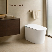 Siège de toilette intelligent télécommandé avec bidet électrique, anneau chauffant, couvercle automatique, lavage à l'eau chaude et séchage à l'air