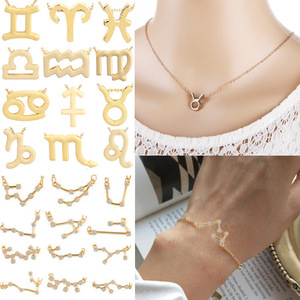HOVANCI Set Personalizzato di Collana e Bracciale con Ciondolo Zodiacale in Oro, Segni Zodiacali Ariete Leone, Gioielli per Bambini e Donne - Product Image 3