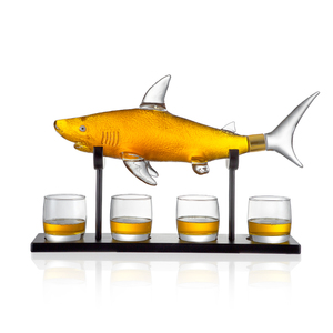 1000ml Shark Design Carafe Verre pour Whisky <span class=keywords><strong>Scotch</strong></span> <span class=keywords><strong>Bourbon</strong></span> & Vodka Cadeau pour les amateurs de vin - Product Image 1