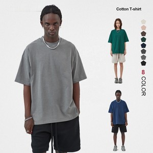 T-shirt unisexe surdimensionné en coton lourd de 275 grammes avec logo personnalisé AR9001, t-shirts vierges de haute qualité, t-shirts vintage lavés - Product Image 1