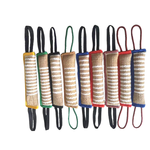 Jouet de remorqueur de chien en lin écologique robuste bâton d'entraînement de morsure résistant à la déchirure K9/animal de compagnie jouet à mâcher interactif équipement d'agilité en vrac - Product Image 1