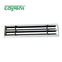 Diffuseur linéaire à fentes en aluminium sur mesure, type griffe, réglable à 360°, pour ventilation de plafond CVC, pré-encastre pour climatisation centrale