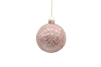Handgemaakte antieke imitatie glazen kerstboomscène hanger 8cm vintage afwerking voor binnengebruik als decoratie glaswerk