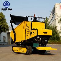 Rippa Mini Track Dumper Mini 500kg 1000kg Camion à benne basculante électrique Mini Dumper sur chenilles