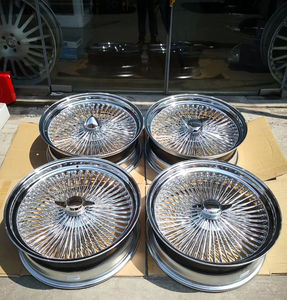 Rines <span class=keywords><strong>Dayton</strong></span> de Aluminio de 20x8 Pulgadas, Estándar, 150 Radios, Enlace Recto, Cromados, Aleación de Aluminio, 22/24 Pulgadas, Totalmente Cromados/Dorados - Product Image 2