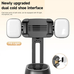 P05 Penstabil Ponsel <span class=keywords><strong>Gimbal</strong></span> AI 360 Pengenalan Wajah Pelacakan Dual Cold Shoe Pengenalan Gerakan Selfie Siaran Langsung - Product Image 3