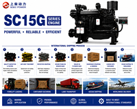 Moteur diesel marin SDEC Shangchai Dongfeng 267 kW-330 kW, série SC15G, SC15G500CA2, refroidi par eau, prix usine