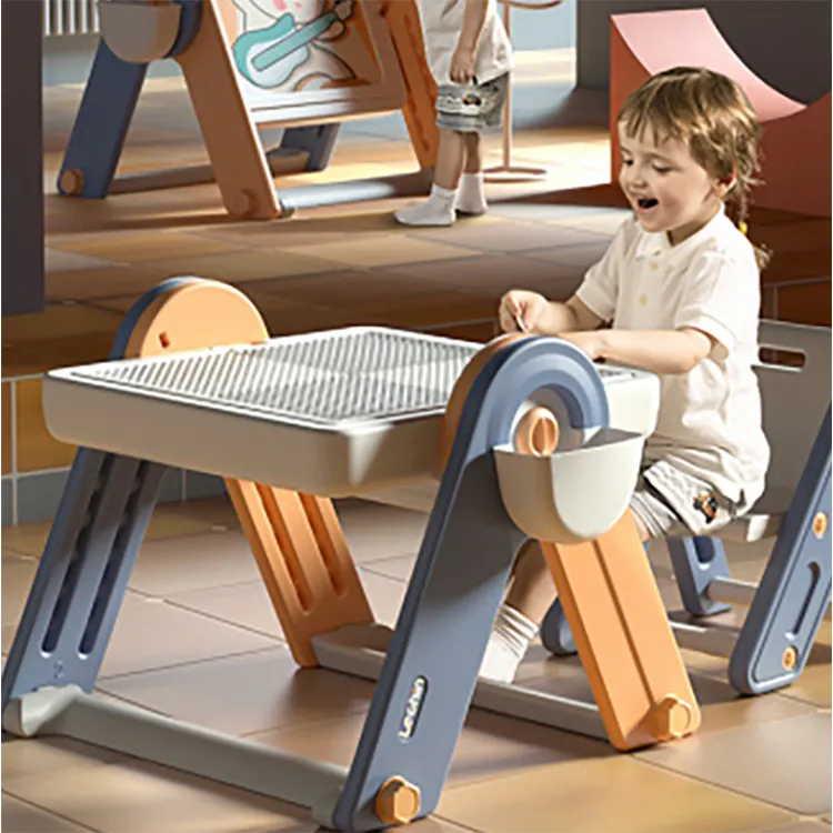 Juego de mesa multifunción para niños y bebés, silla de actividades de arte para estudio y juegos de mesa para niños pequeños