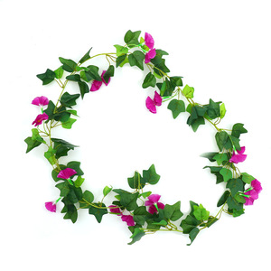 Guirnalda de flores de plástico amarillas de 180 cm con diseño de gloria de la mañana artificial para decoración del hogar, bodas, uso en interiores y exteriores. - Product Image 5