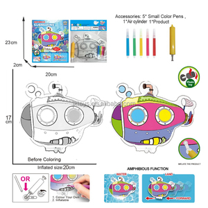 Kit di Pittura Fai-da-Te Lucky Toys, <span class=keywords><strong>Disegno</strong></span> di <span class=keywords><strong>Nave</strong></span> Anfibia con Penna a Catena e Cilindro ad Aria, Giocattoli Sottomarini Colorati Fai-da-Te per Bambini - Product Image 6