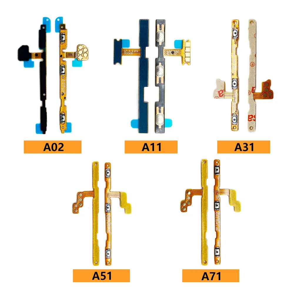 전원 스위치 On/Off 버튼 볼륨 키 버튼 플렉스 케이블 삼성 갤럭시 삼성 A01 A02 A11 A21 M30S 휴대 전화 부품
