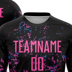 Black <b>Long</b> Sleeve Soccer Jersey Football Performance Shirt Breathable Quick Dry Athletic <b>Match</b> Training Uniform for Men Teams - Product Image 4