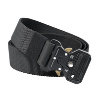 Ceinture en tissu nylon réglable avec boucle à dégagement rapide en alliage métallique, ceinture de chasse, de randonnée, de sport, ceinture tactique d'extérieur pour hommes