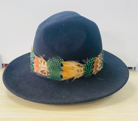 Ruban de garniture à coudre, frange en plumes de coq naturelles, bande de chapeau pour hommes et femmes, costume, chapeaux de cowboy, fedora, couvre-chef, accessoire pour cheveux