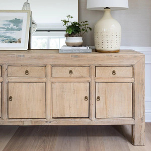 Solid Wood <b>Sideboard</b> Cabinet Multifunctional Storage Furniture for Dining Room Living Room Apartment Hotel Use Wholesale - Product Image 4