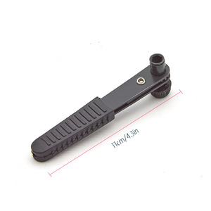 Ratchet Wrench 1/4 In Hex Opening Black Surface Cast Iron Material Reversible With Serrated Jaw For Diy Use - Product Image 1