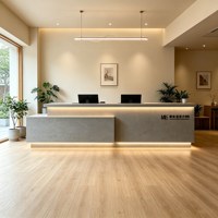 Comptoir d'accueil moderne et minimaliste sur mesure, bureau de réception commercial pour café, bar, bureau d'entreprise et restaurant de traiteur