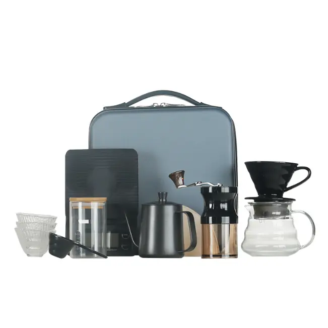 Popular Pour Over Coffee Maker Gift Set Family Travel Bag Coffee Brew Starter Kit Coffee & Tea Cools