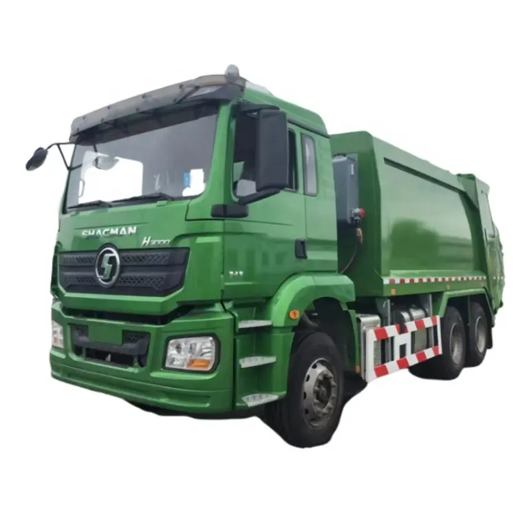 Shacman 6X4 Linkshandig Transport Levering Vuilnispers Vuilniswagen Voor Verkoop Gemaakt In China