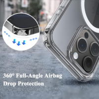 Coque de téléphone premium d'usine d'origine avec fonction magnétique anti-chute, coque hybride transparente pour iPhone 17 18 Pro Max Air