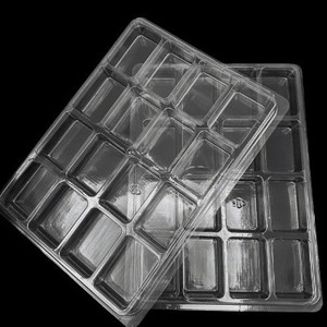 Bandeja Transparente de Plástico para Mascotas, 10 mm de Altura, Bandeja Universal para Empaque de Blíster de Fundas de Teléfono con Compartimentos Pequeños - Product Image 1