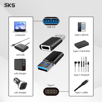 Adaptador USB 3.0 Macho Tipo C Hembra de Aleación de Aluminio, Transferencia de Datos de Alta Velocidad de 5 Gbps, Carga Rápida, Conector OTG, Nuevo para Laptop y PC
